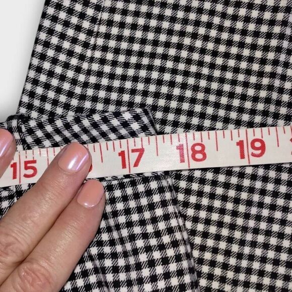 Tommy Hilfiger Womens Pants Sz 10 Black‎ White Checked Straight Stretch Classic - Picture 10 of 12